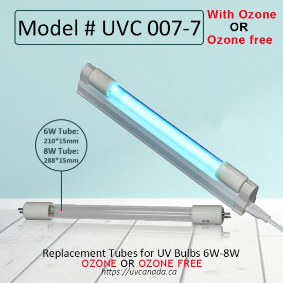 UVC 007-7 2-Pack Replacement UV Tubes 