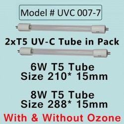 UVC 007-7 2-Pack Replacement UV Tubes 