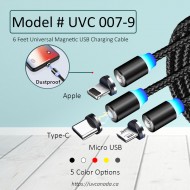 UVC 007- 9 USB 6 Feet charging cable