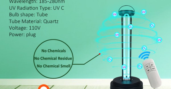 38 watt ozone and ultraviolet lamp